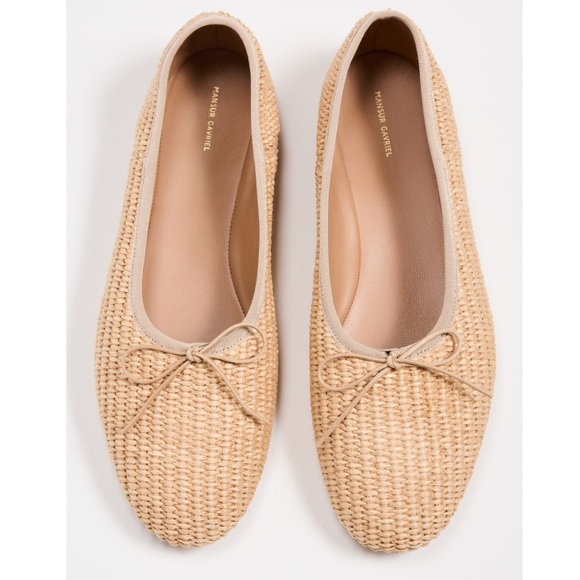 Mansur Gavriel Shoes - Mansur Gavriel Raffia Dream Ballerina Flats Size 38